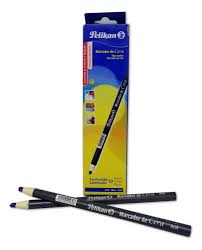 Marcador de cera color azul marca Pelikan 10pz