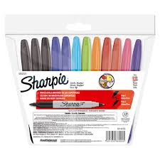 Marcador permante doble punta colores surtidos 12pz marca Sharpie