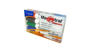 Marcadores para pizarron, didactico marca Magistral 4pz